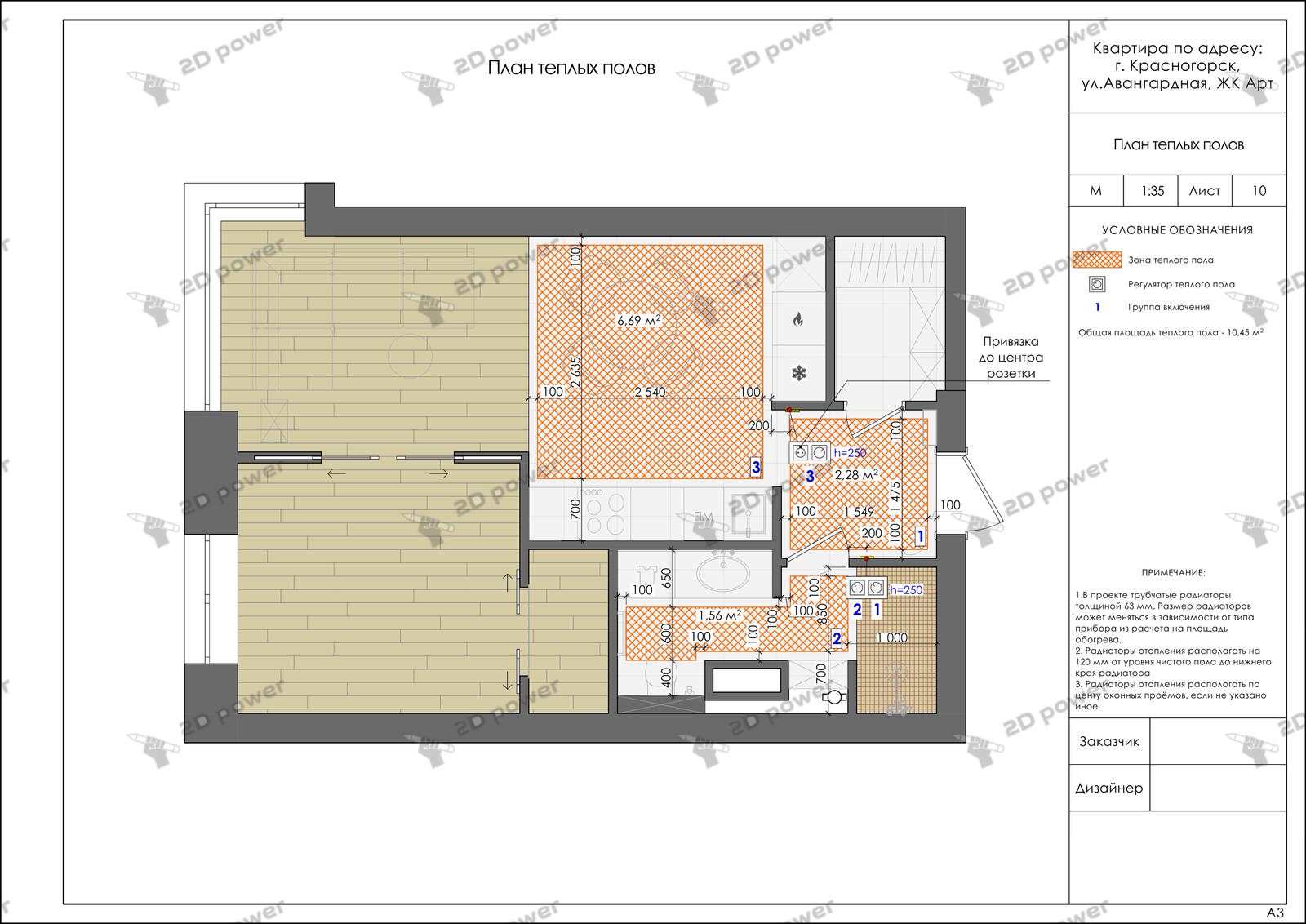 Рабочая документация для дизайн-проекта квартиры