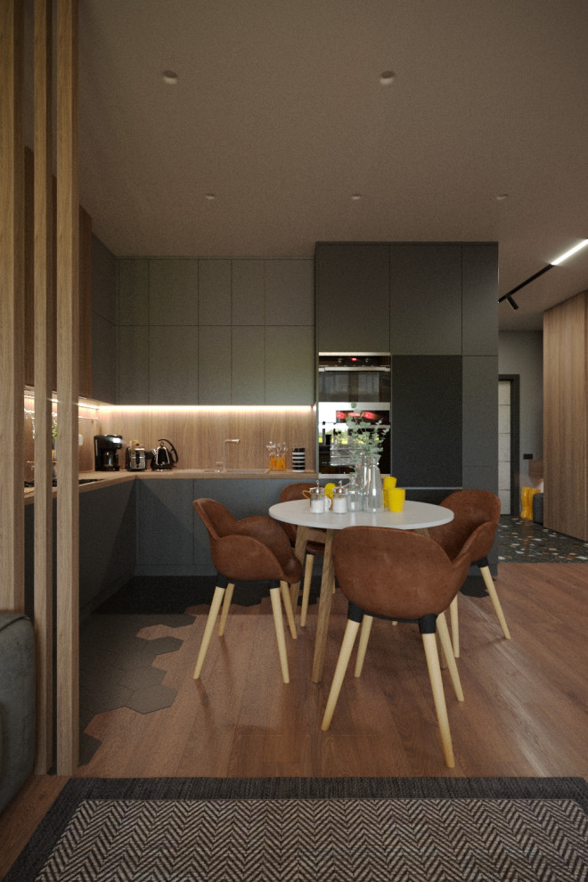 Квартира в современном стиле с яркими акцентами