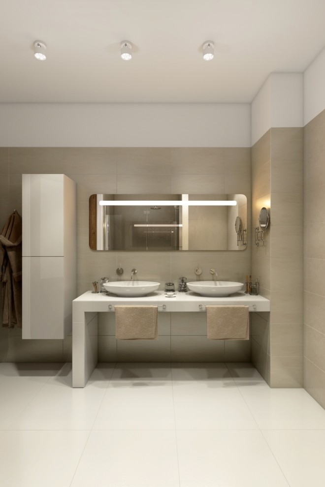 Минимум мебели в ванной