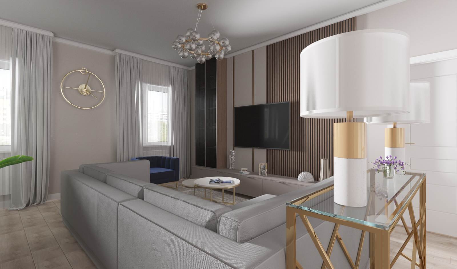 Обложка проекта: Гостиная в современном стиле