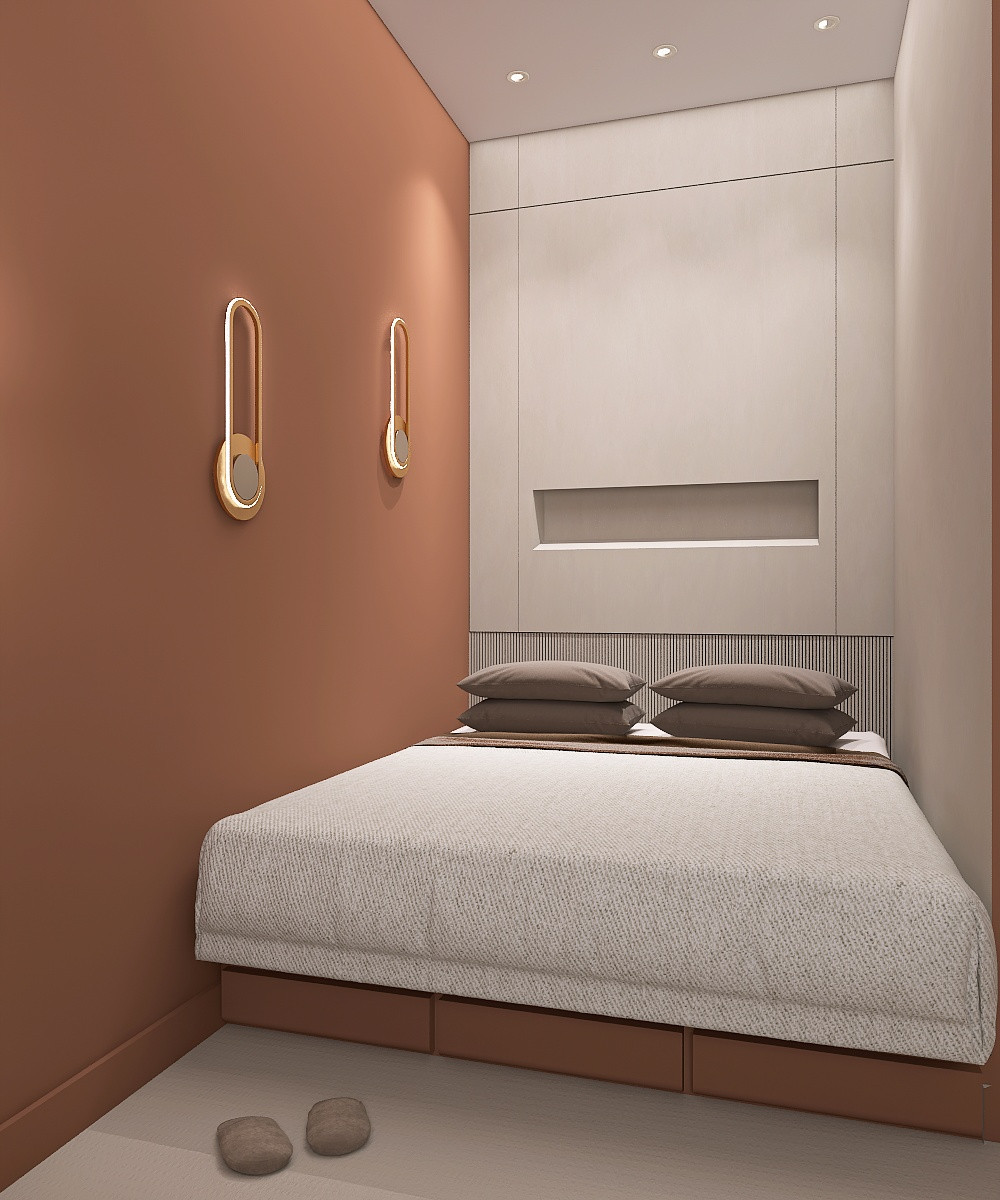 Студия 25 метров с спальней гостиной и кухней