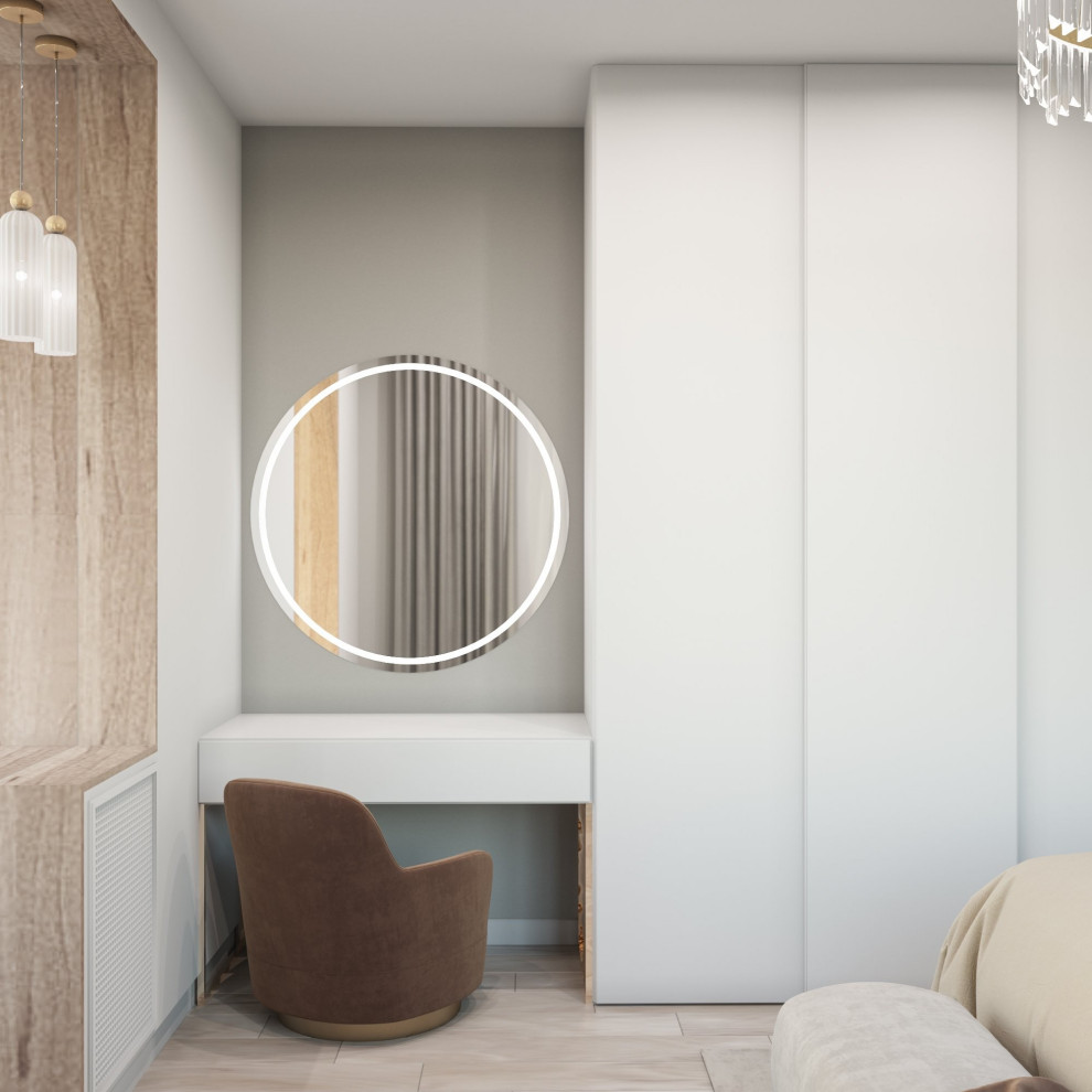 современная двушка в светлых тонах