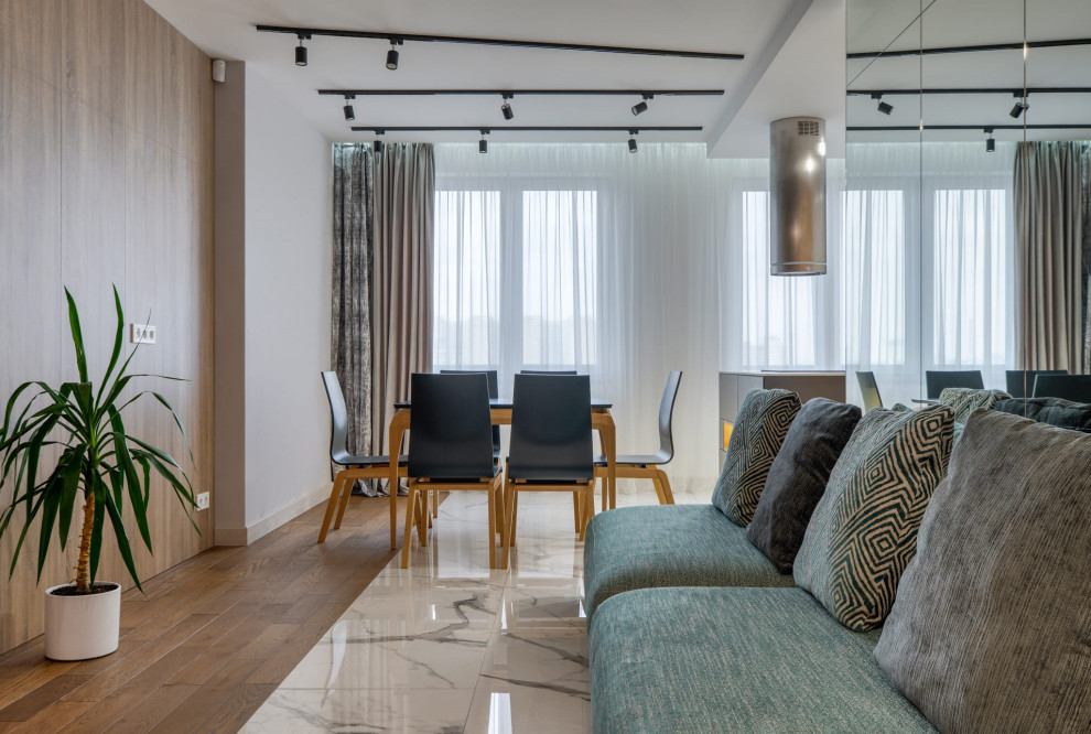 Дизайнерский ремонт двухкомнатной квартиры в светлых тонах