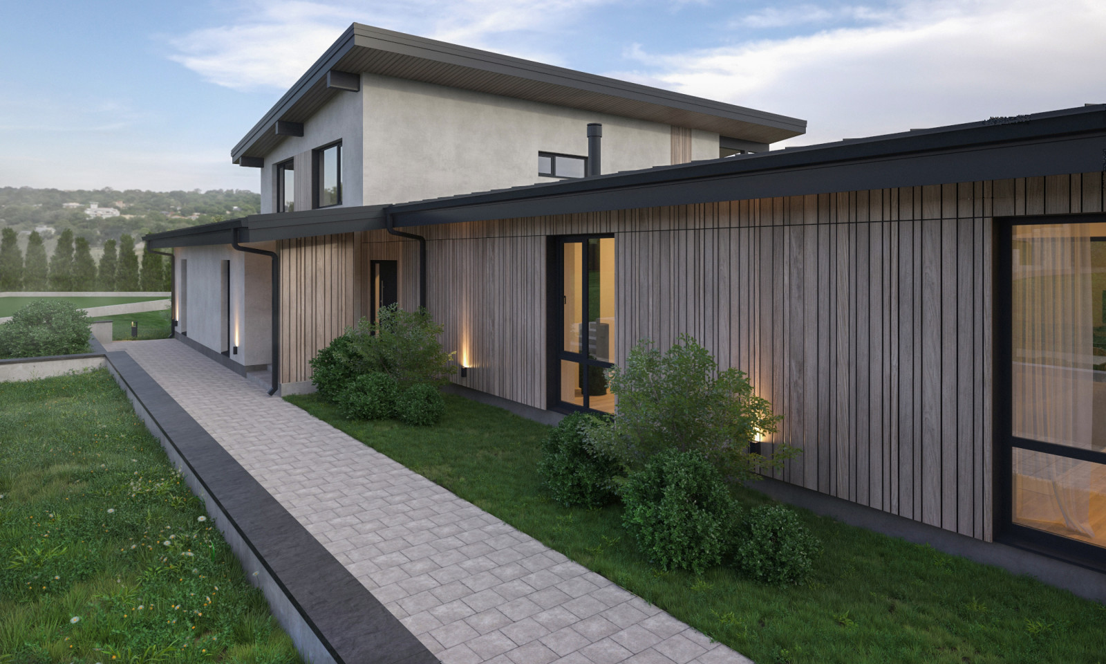 Коттедж на склоне