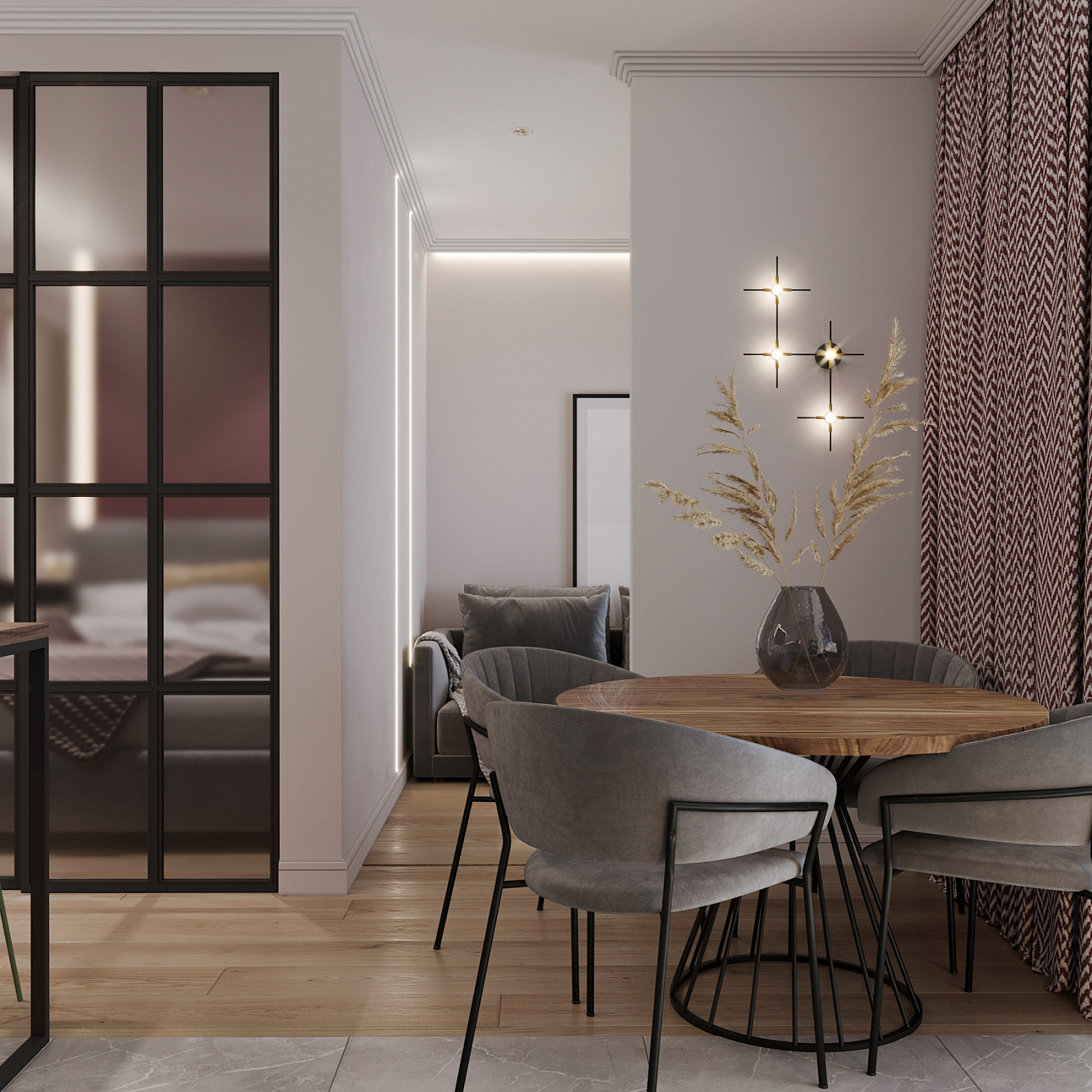 Обложка проекта: ЖК Весна, однокомнатная для интернациональной пары Хорхе и Карины