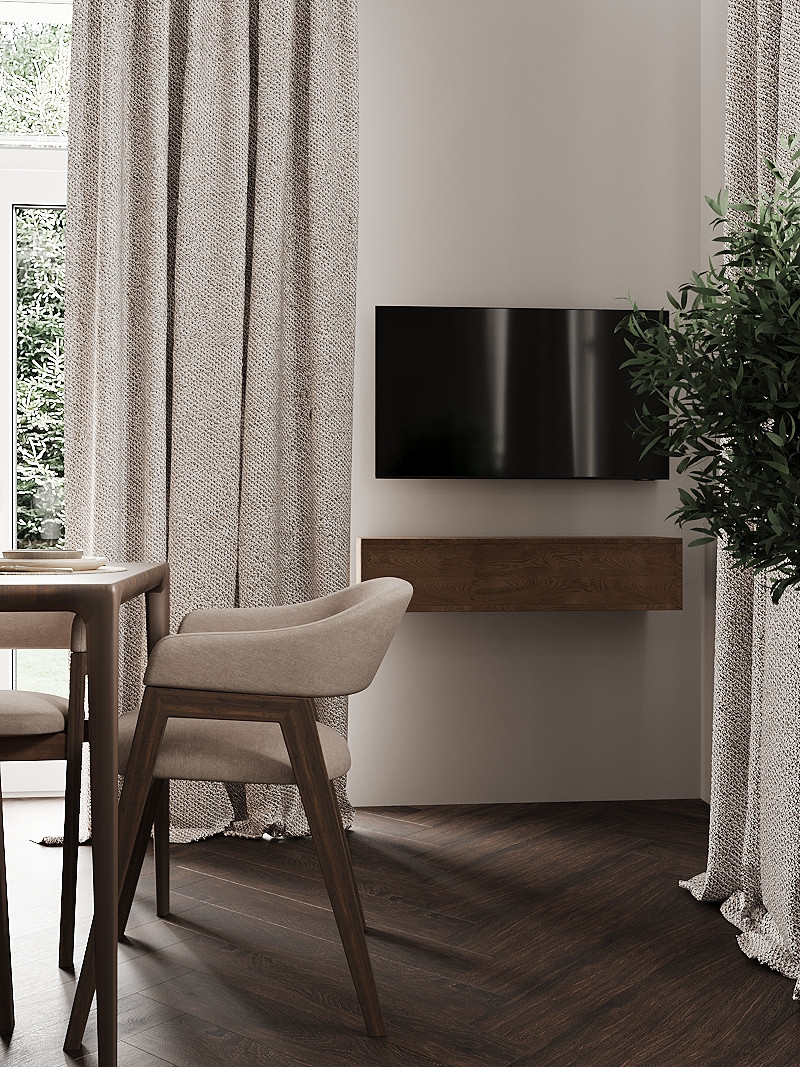 Кухня-гостиная в загородном доме