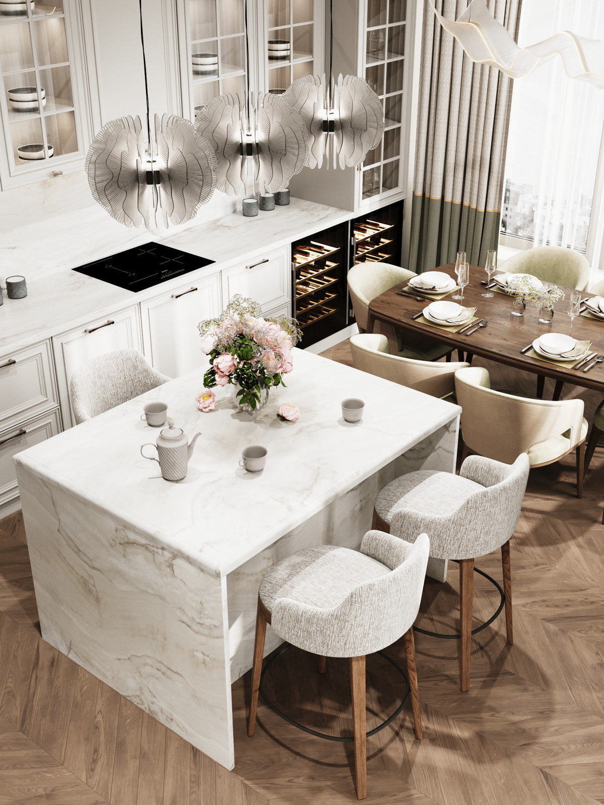 Современный интерьер на 200 кв.м.