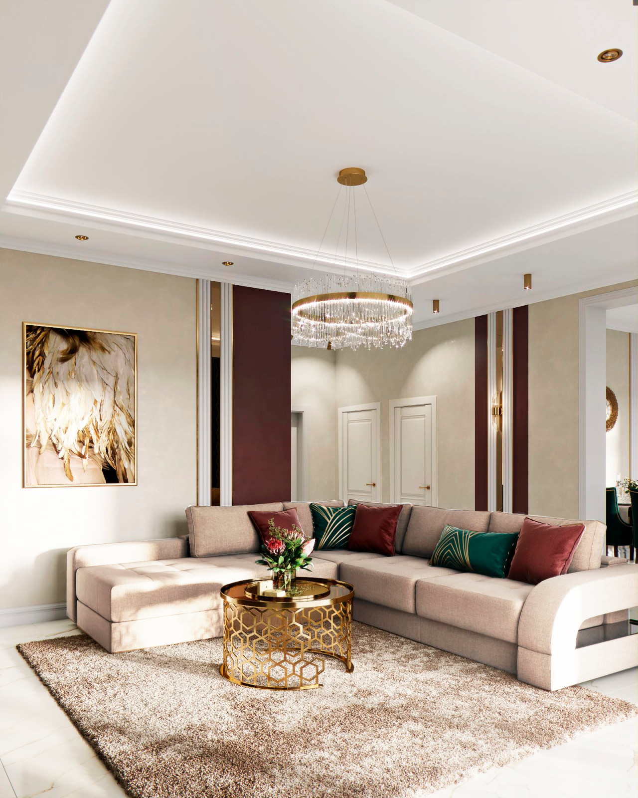 гостиная в современном стиле (загородный дом)