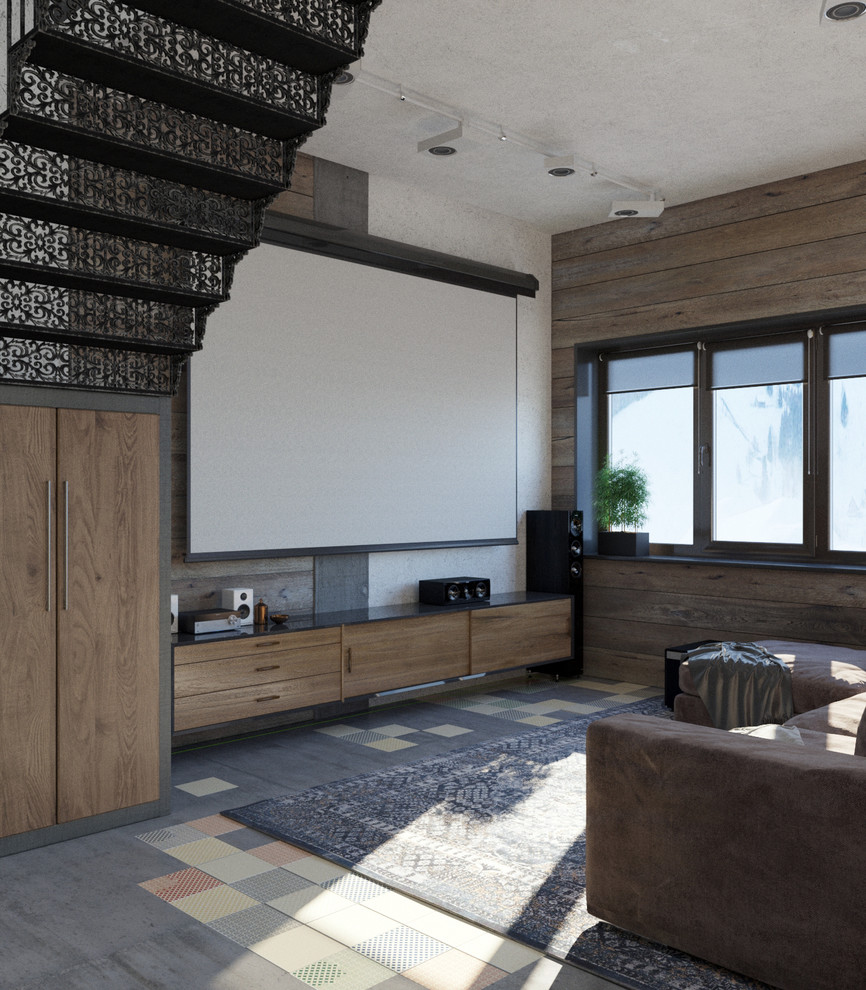 Брутальная двухуровневая квартира в Сочи