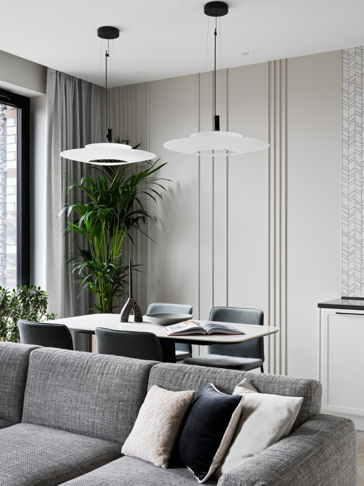 Лаконичная квартира в ЖК "Пресня Сити"