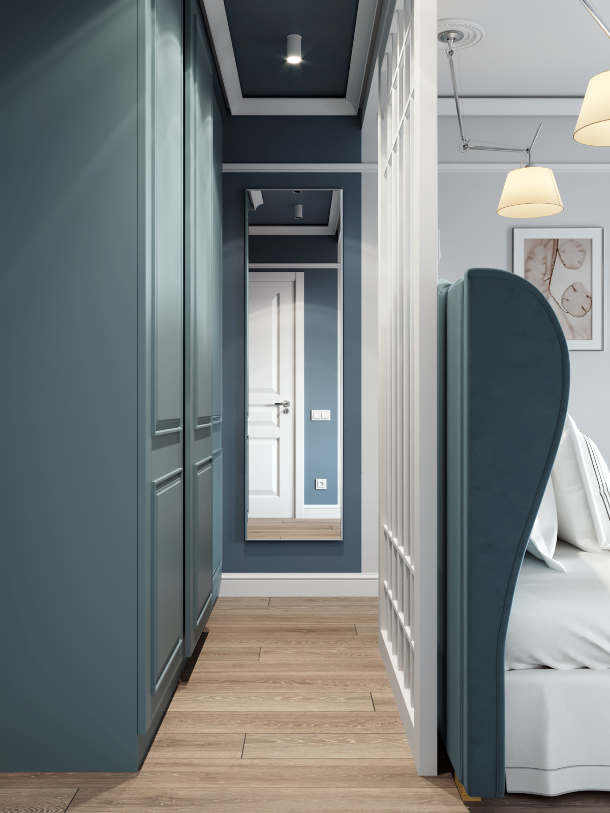 Квартира в голубых тонах в Новой Боровой