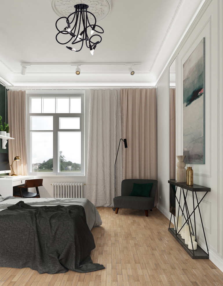 Белая квартира в сталинке с элементами лофта