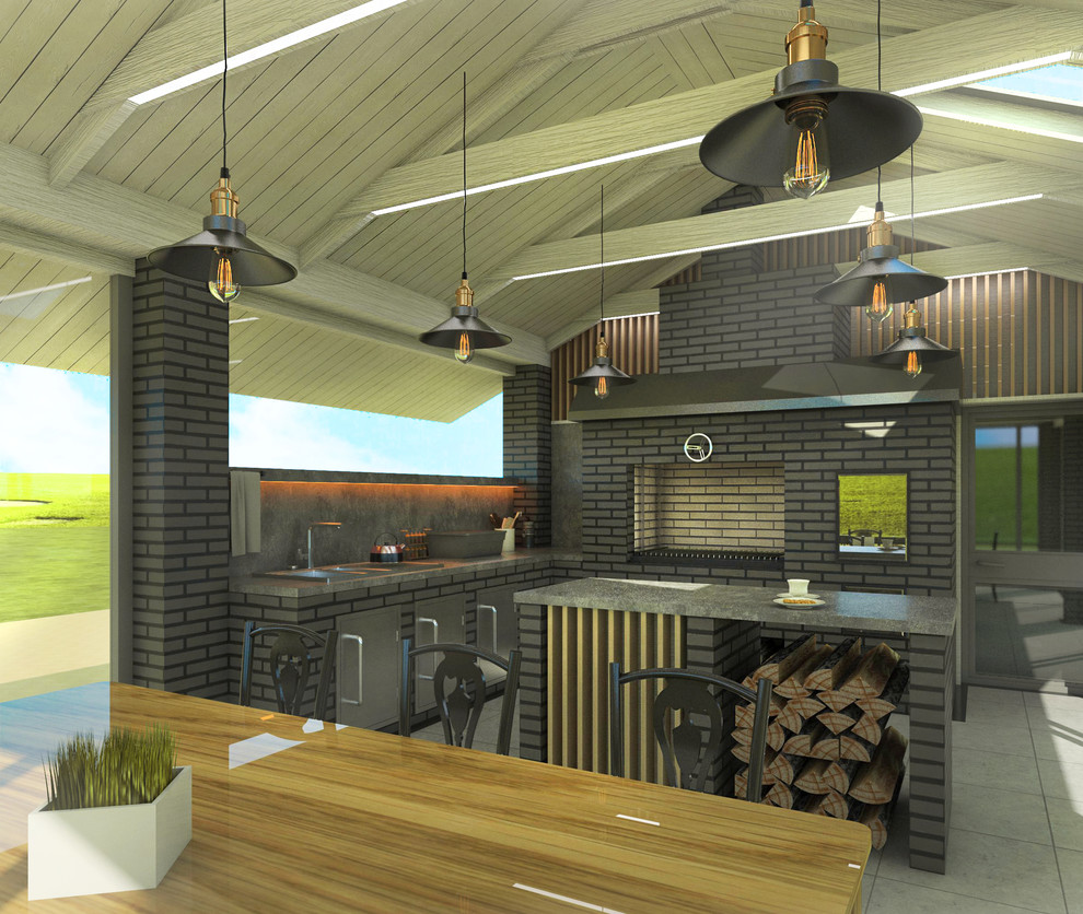 Гриль-зона с баней