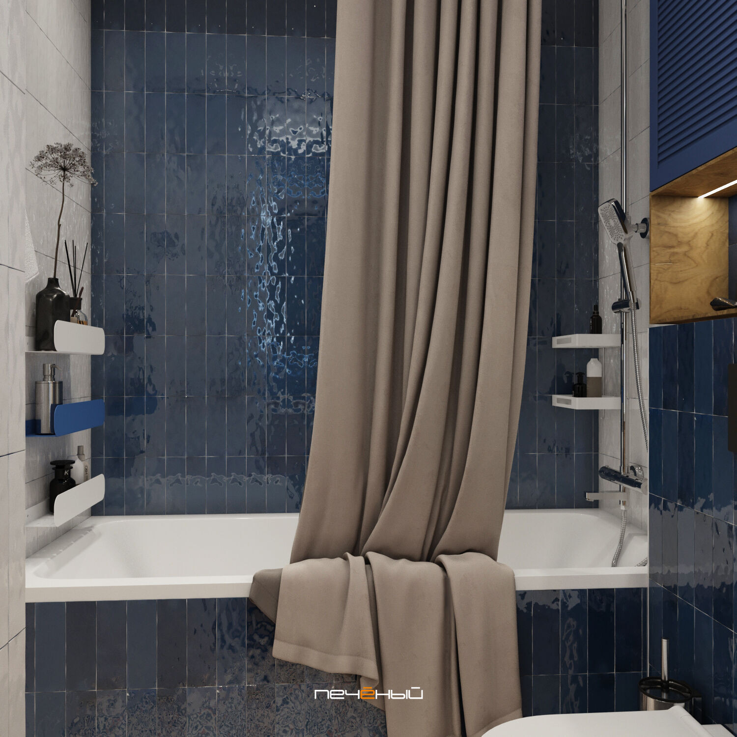 2025 Дизайн 1-комн. квартиры 38 м² в современном стиле, Санкт-Петербург