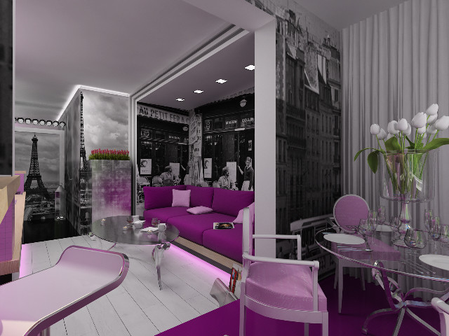 3D проект 1а комнатная квартира "Химки"