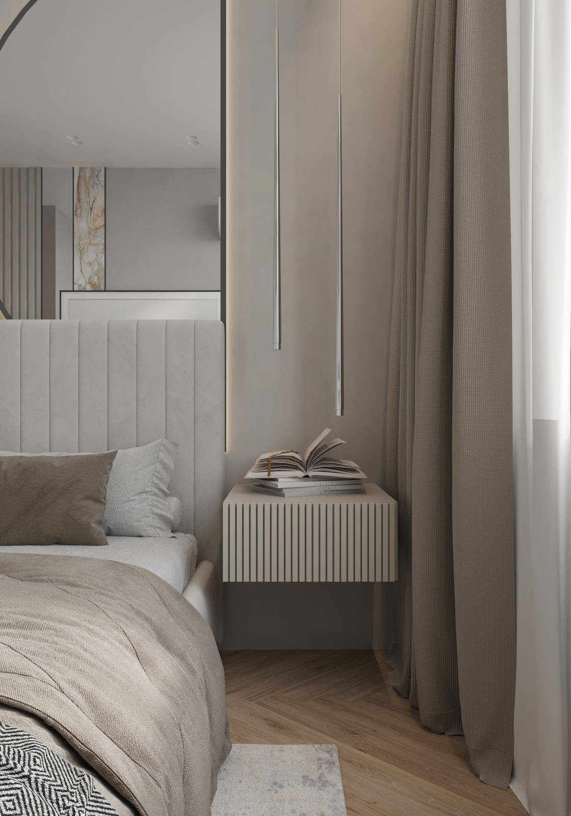 Современный интерьер квартиры 54 м² для молодой пары