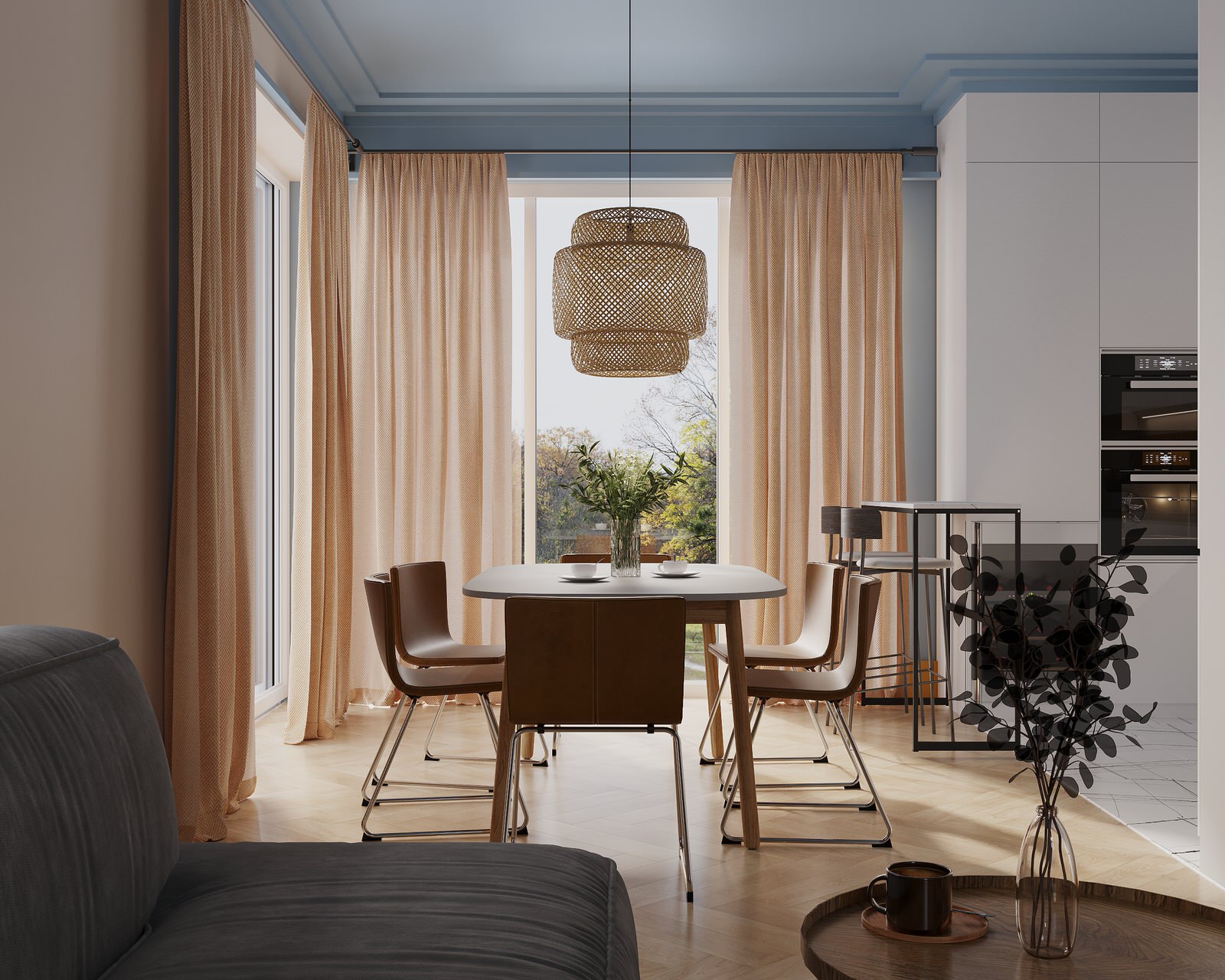 Двухэтажный дом на берегу Балтийского моря в поселке Янтарный