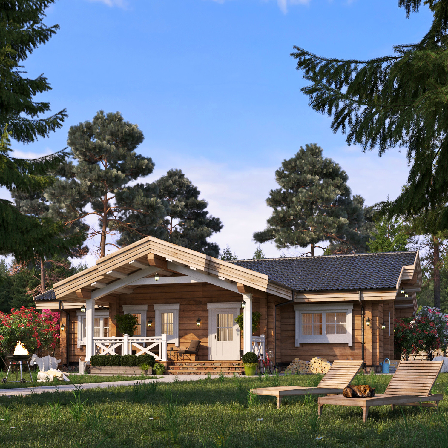 Проект дома из клееного бруса в Нахабино