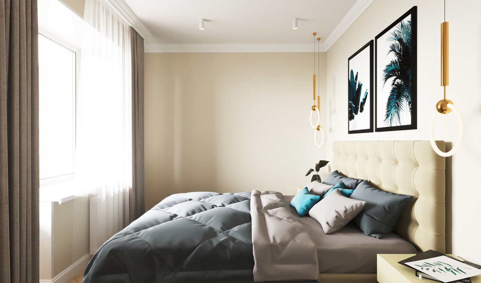 Светлая спальня