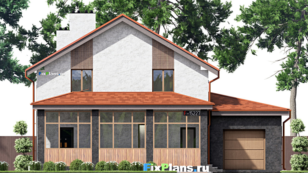 Проект двухэтажного дома 12х14 м S185м2 F-15227