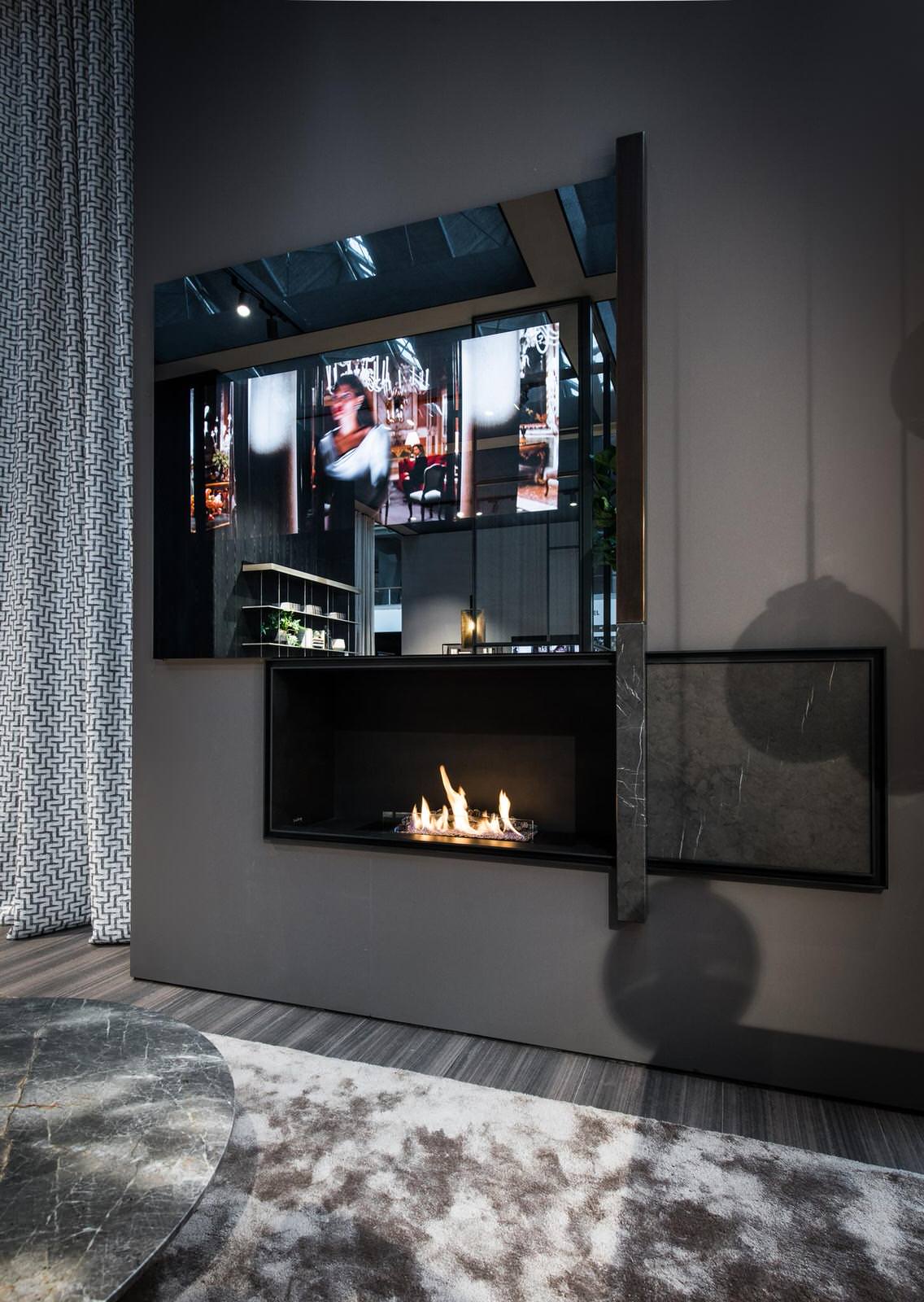 Биокамин Planika PrimeFire Logs в интерьере