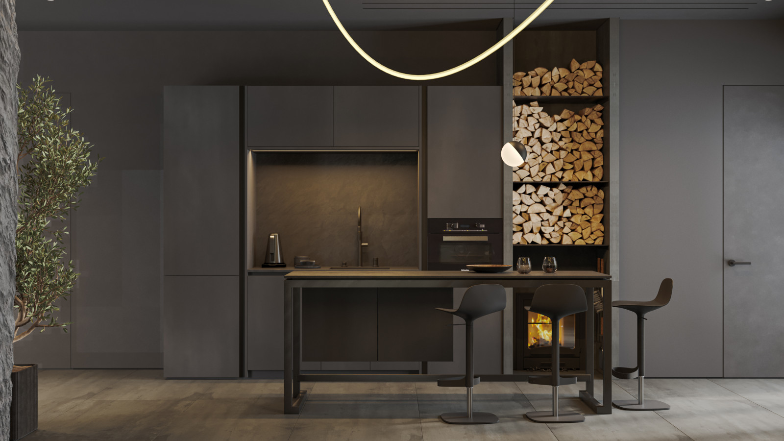 Интерьер частного бассейна