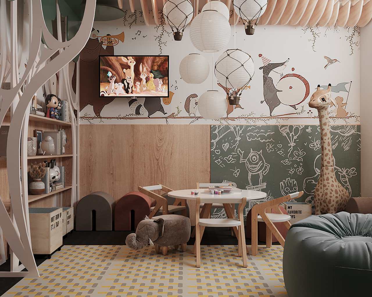 Детская комната с санузлом в Бизнес Центре