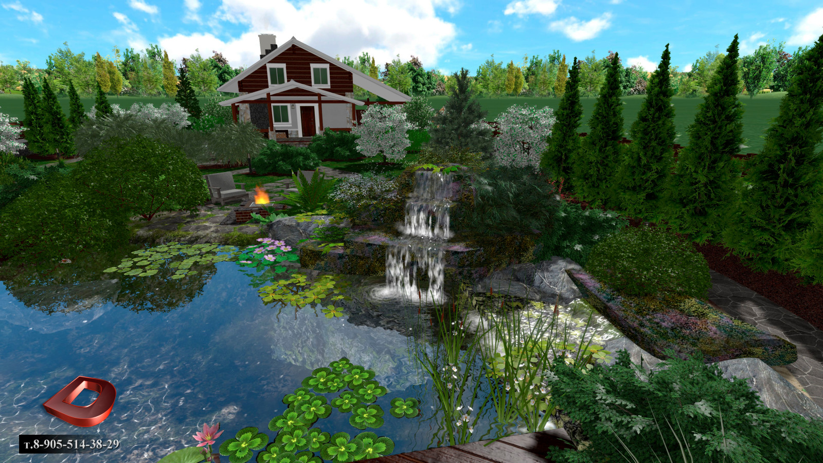 Проект ландшафтного дизайна участка 20 соток,