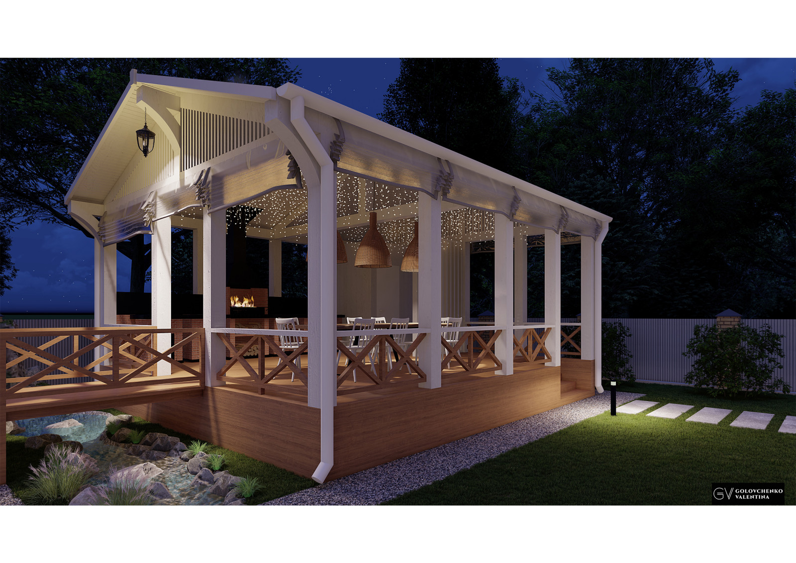 Концептуальный проект ландшафта частного дома