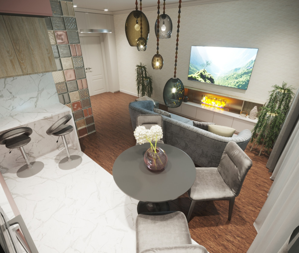 Дизайн проект для молодой семьи в ЖК Уфимский Кремль