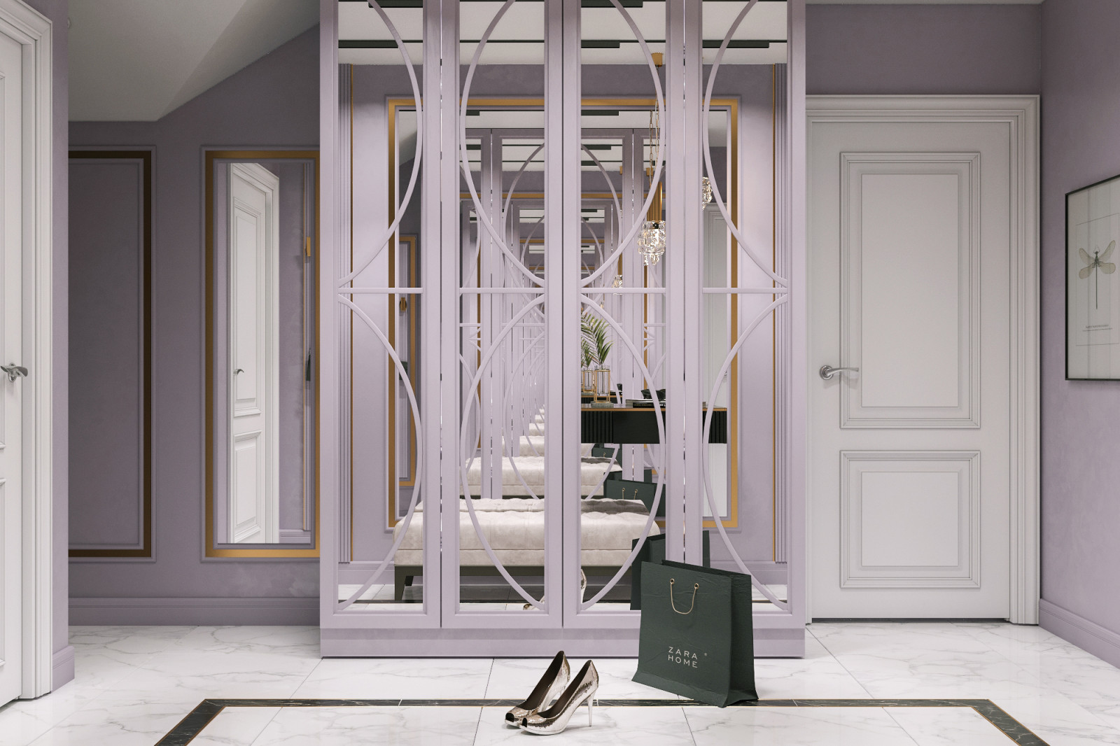 Дизайн-проект Мансарда, Неоклассика