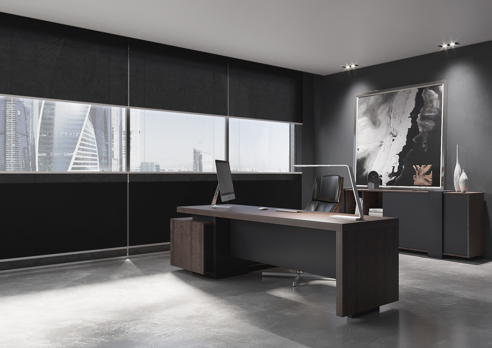 Дизайн и оформление окон в кабинете