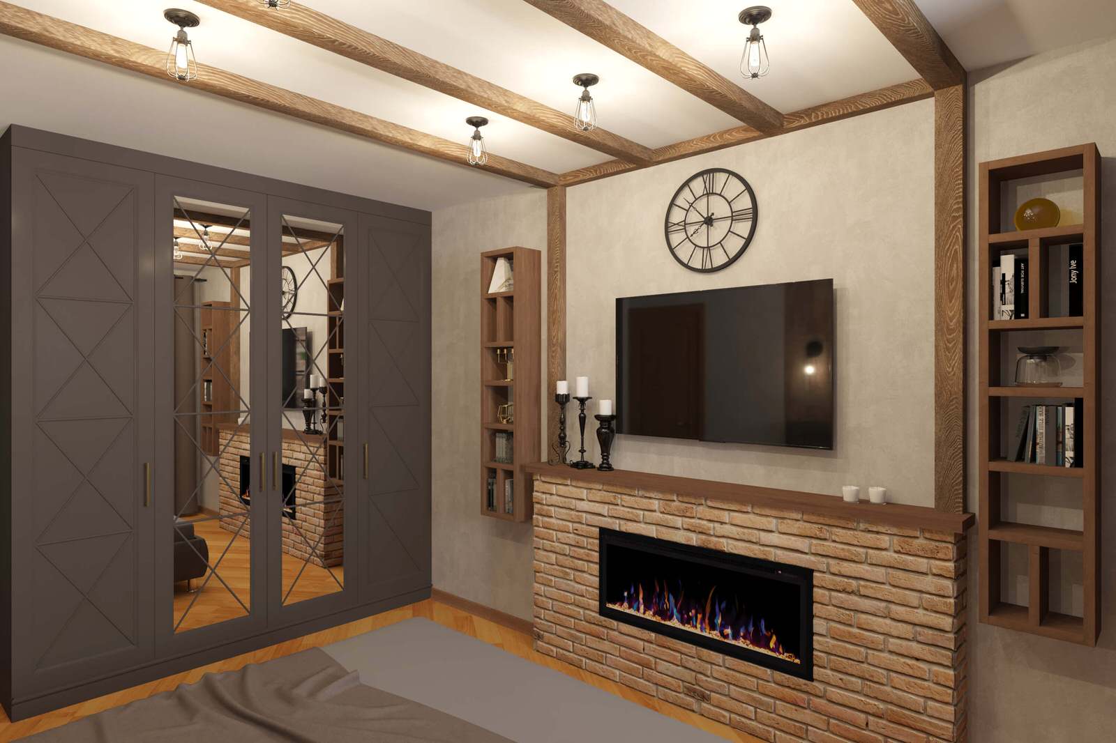 Трехкомнатная квартира 75м2 в стиле лофт, в доме серии П-3