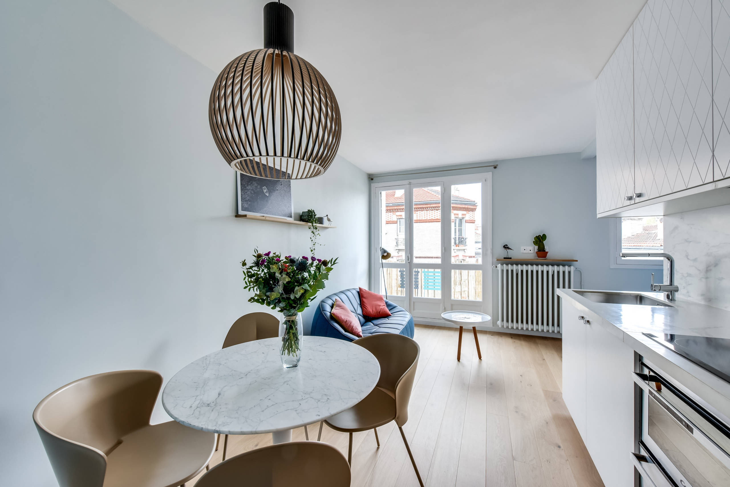 Houzz Франция: 3 проекта квартир-студий с выделенной спальней