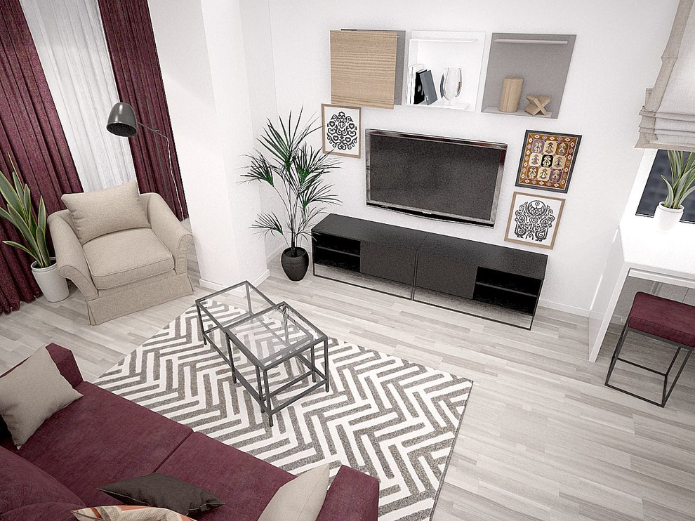 Дизайн евротрехкомнатной квартиры. Пложадь до 100 кв.м.