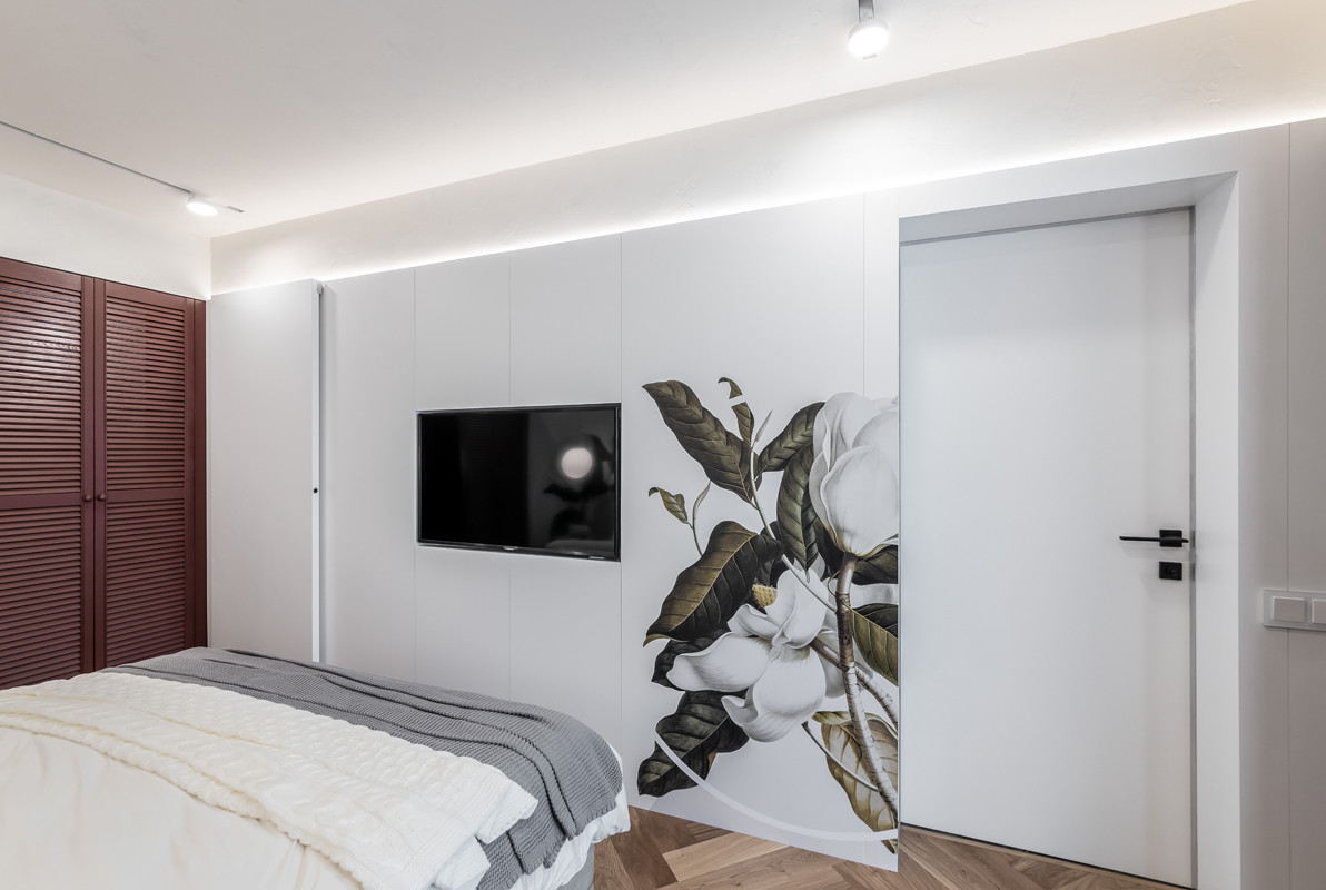 Спальня с магнолией