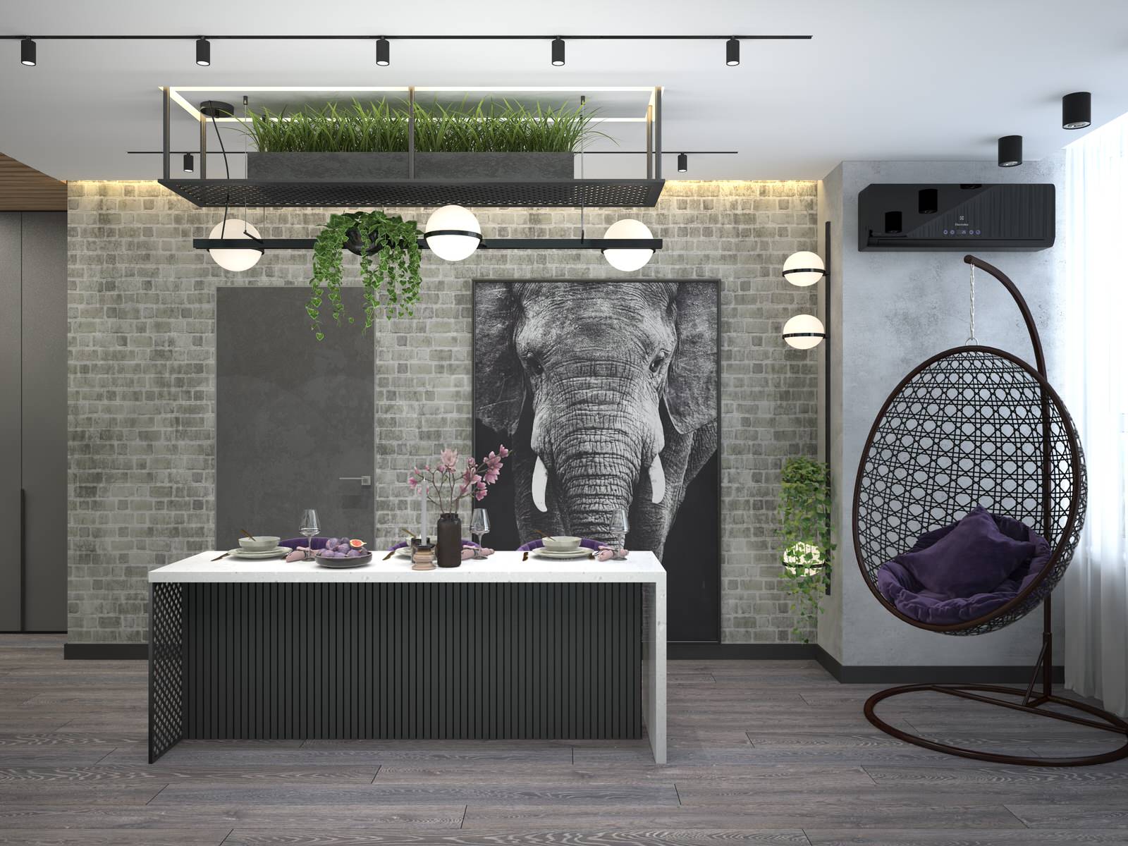 Квартира в ЖК Правобережный в стиле LOFT