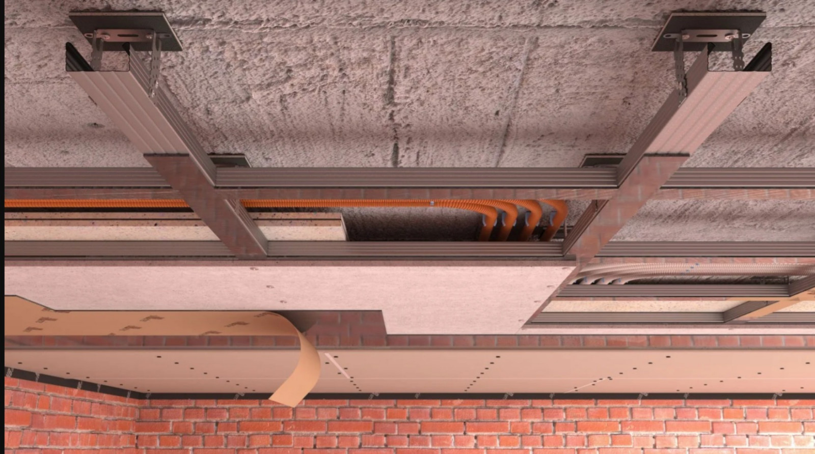 Обложка проекта: Одноуровневая каркасная звукоизоляция потолка