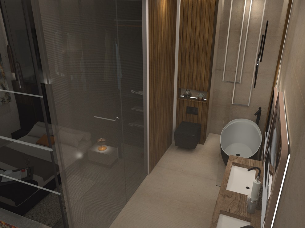 Тишина внутри. Квартира 155,7 кв м в ЖК "Полянка-44"