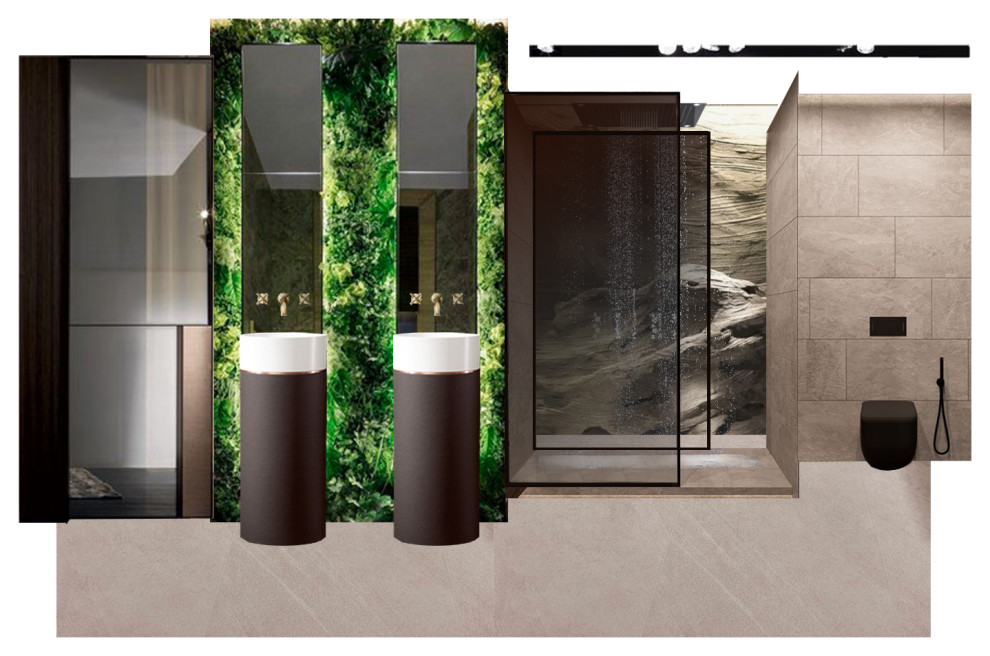 Эскизный проект двухуровненой квартире в современном стиле