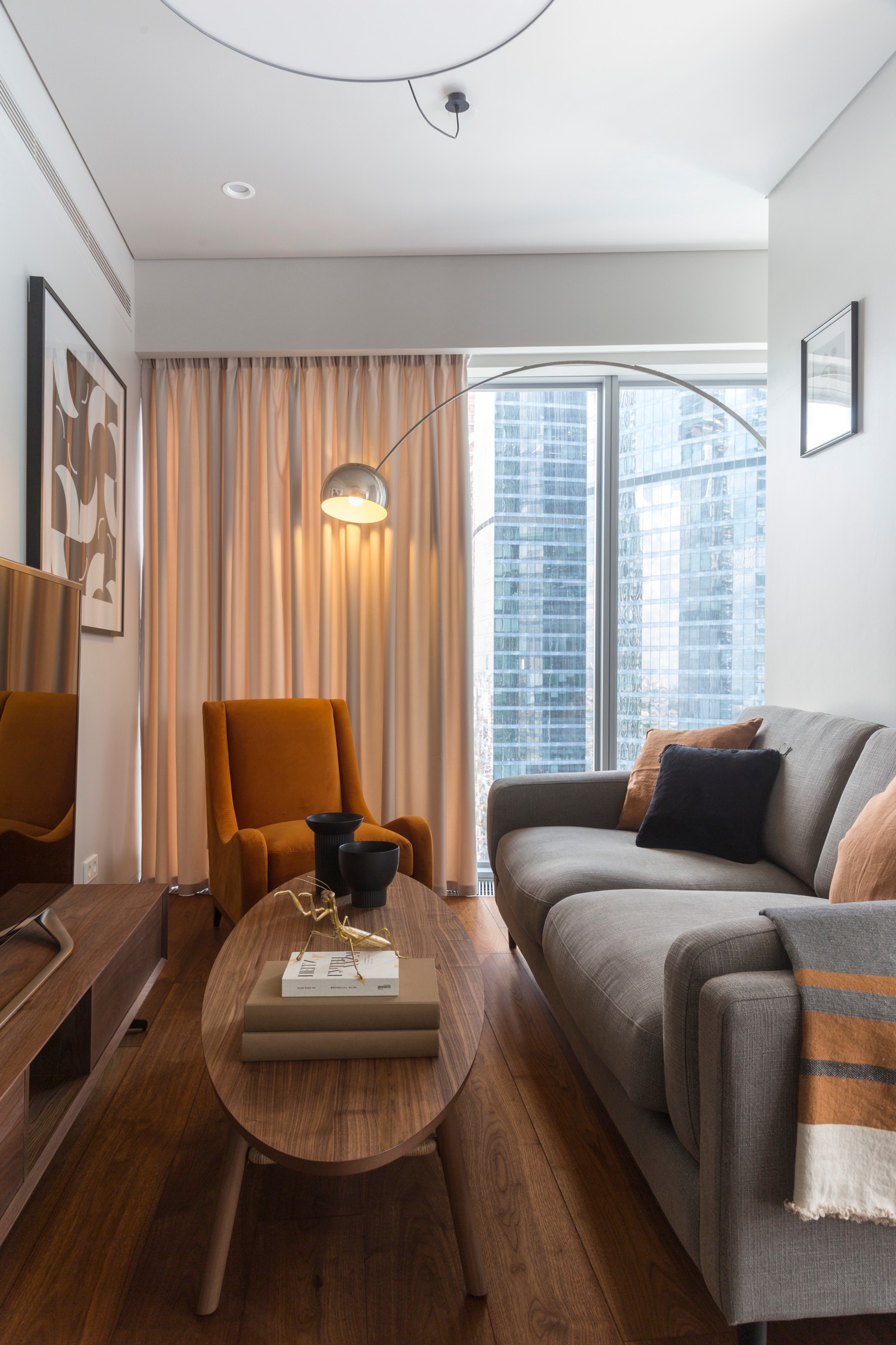 Текстильный дизайн в апартаментах Москва-Сити