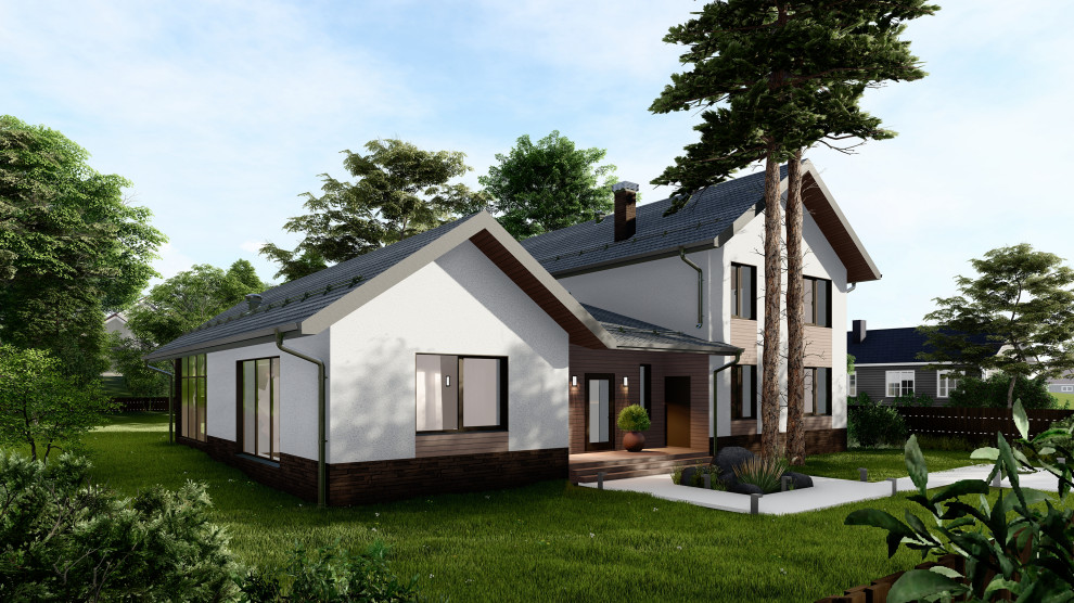 Простой двухэтажный дом