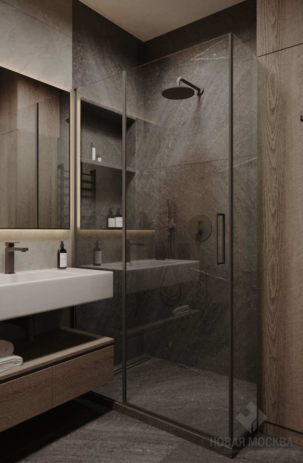 Дизайн-проект однокомнатной квартиры 42 кв.м в ЖК «Скандинавия»