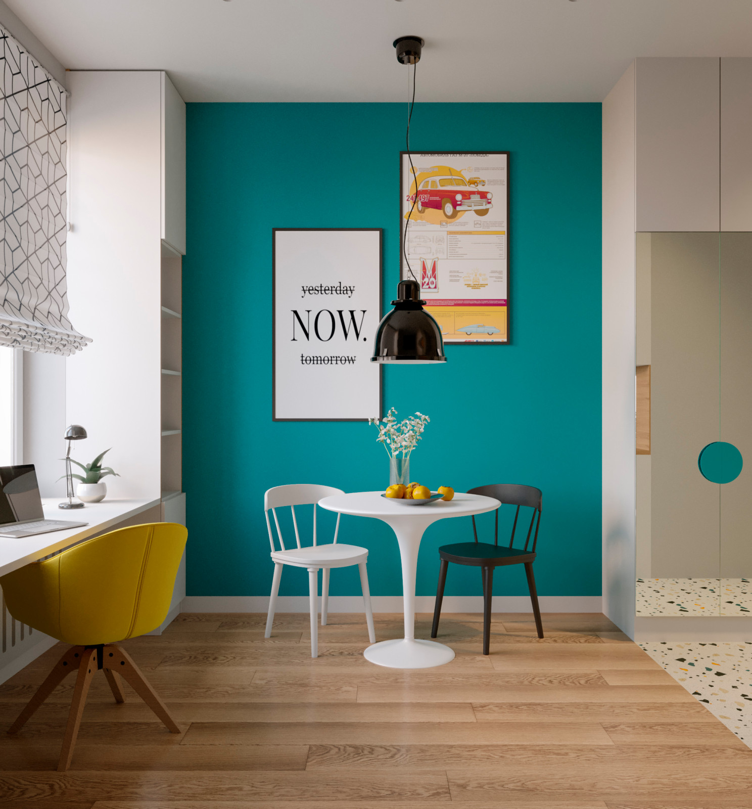 Студия 27м с кроватью-трансформером