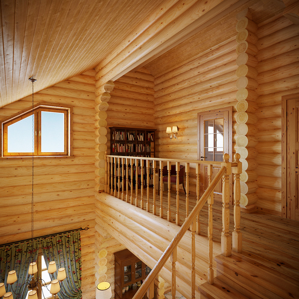 Дачный дом из оцилиндрованного бревна