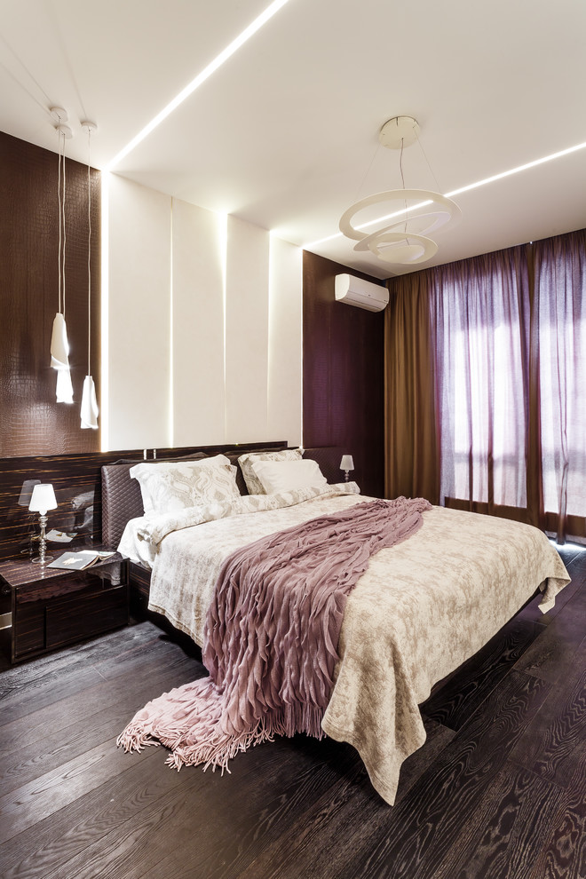 Фото спальни реализованного проекта квартиры ЖК "Адмирал".