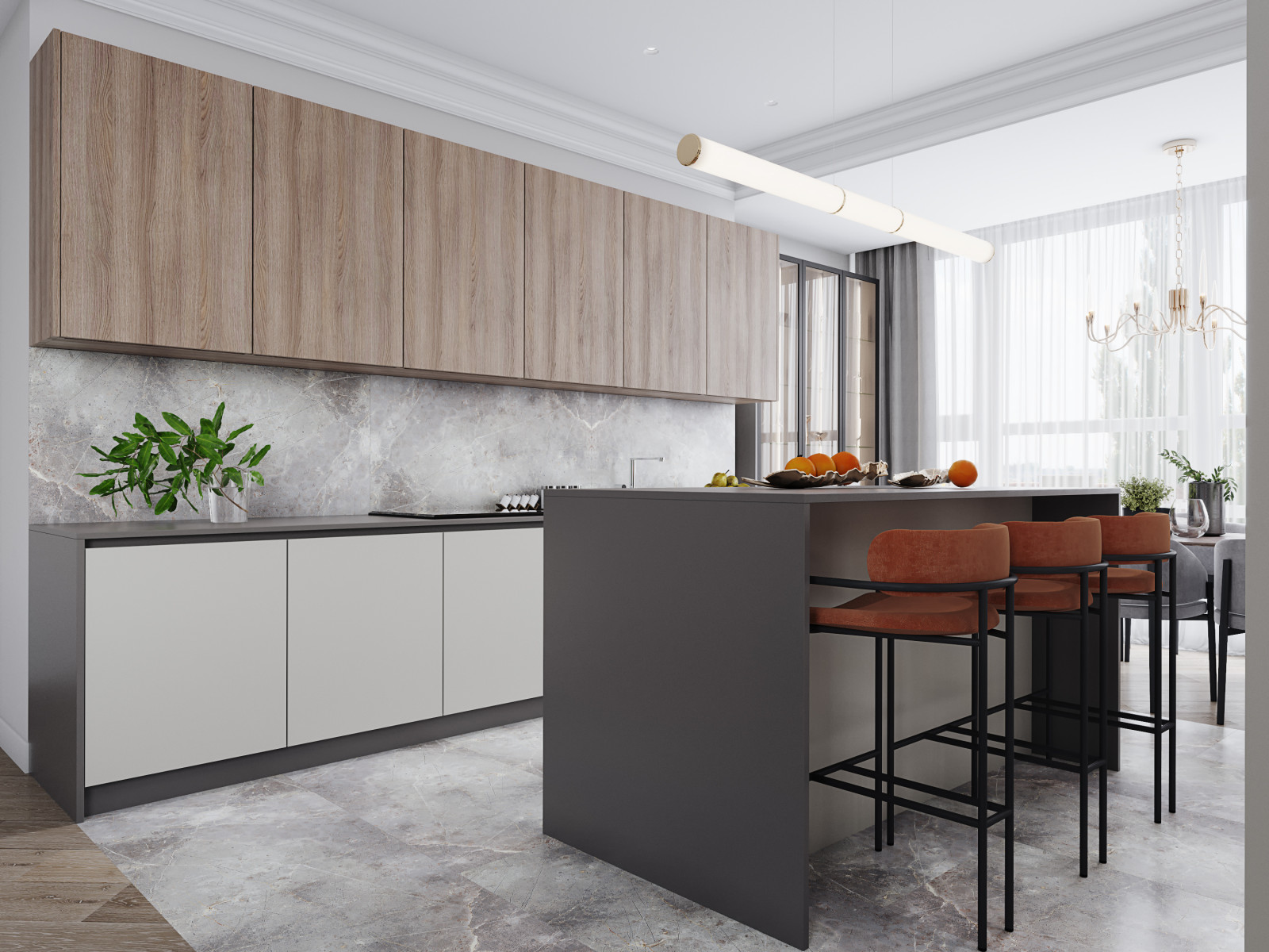 Обложка проекта: Кухня-гостиная