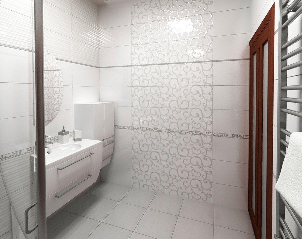 Интерьер ванны в загородном доме