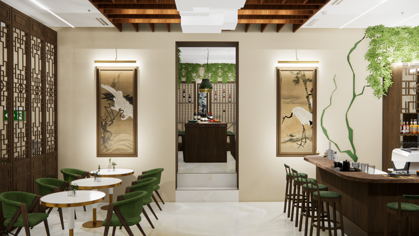 Визуализация проекта китайского ресторана