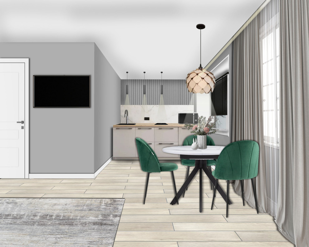 Обложка проекта: Эскизный проект квартиры-студии для сдачи в Ростове-на-Дону.